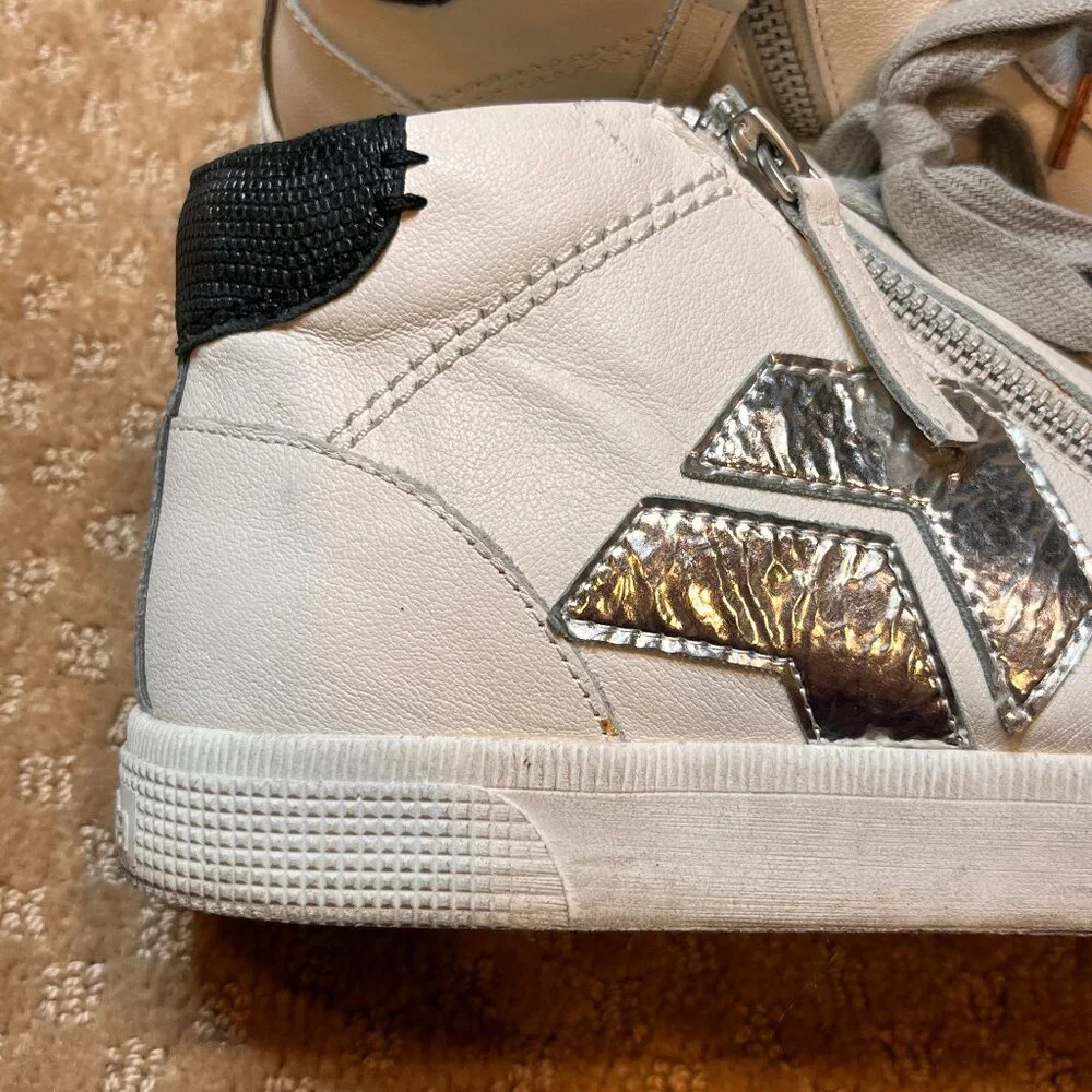 Dolce Vita Zonya Cooper Rose Gold Metallic High Top Sneaker Women’s Size 10 - Picture 3 of 15